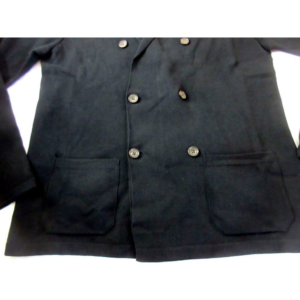 OOBE Brand Men's East Bay Cardigan Double Breasted Sweater Classic Black NWT - Picture 4 of 7